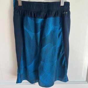 Nike Boys Dri-Fit Blue Black Shorts SZ Med Youth Basketball Activewear